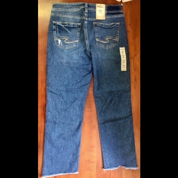 Silver Jean Avery Straight Indigo Crop Jeans 29 - Picture 7 of 8